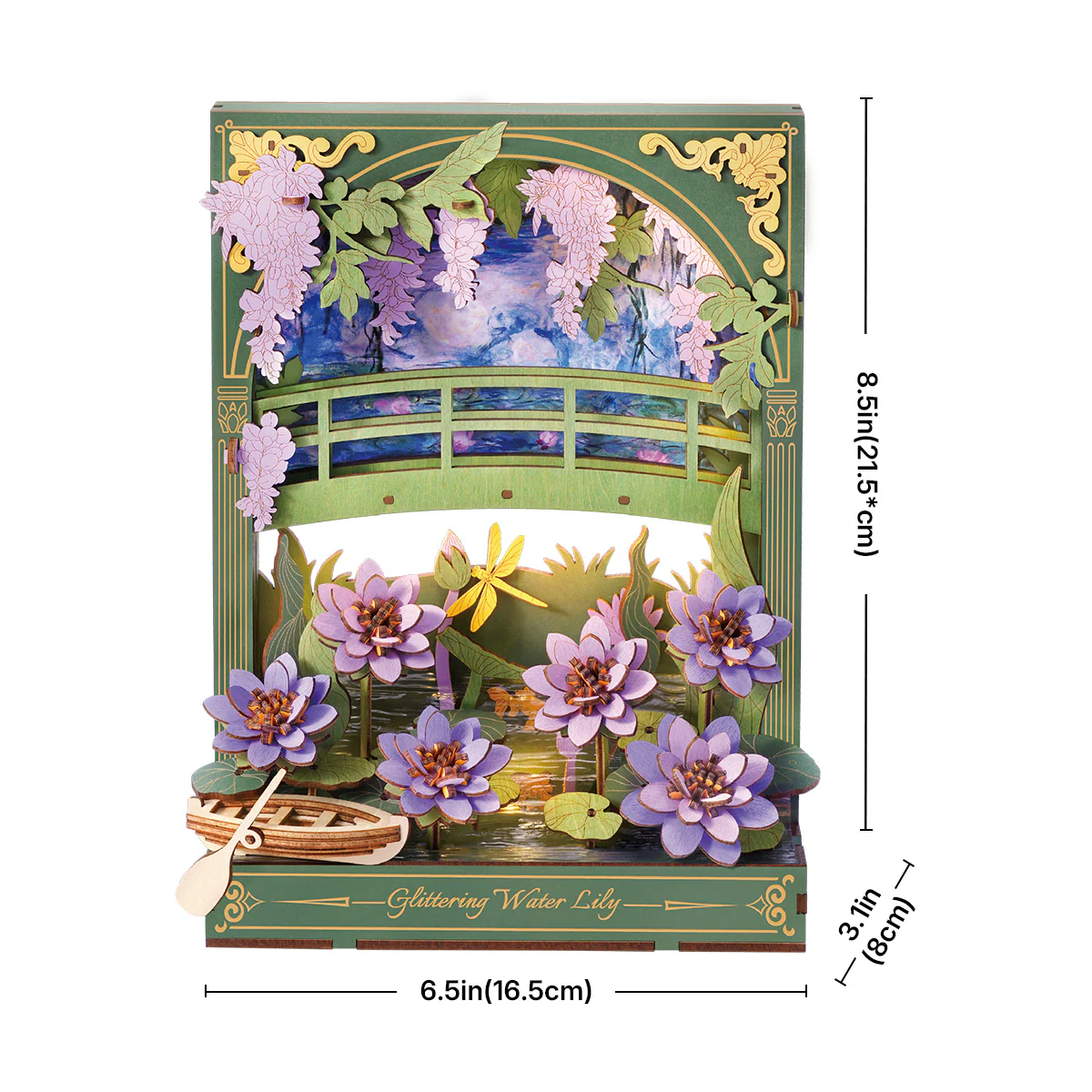 Rowood Glittering Water Lily Wall Art 3D Wooden Puzzle TH001 - Image 8