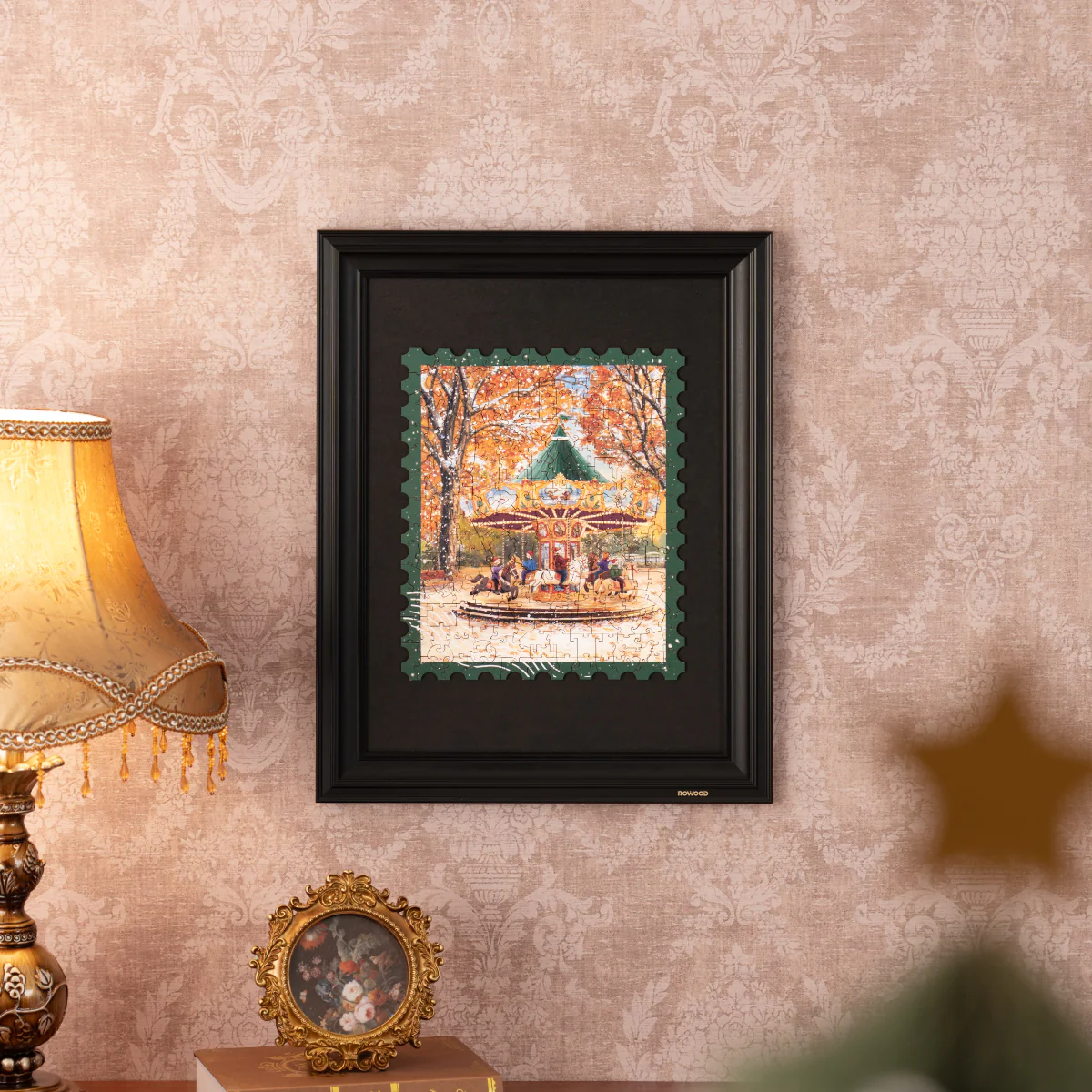 Rowood Golden Autumn Carousel Wooden Jigsaw Puzzle TA008 - Image 2