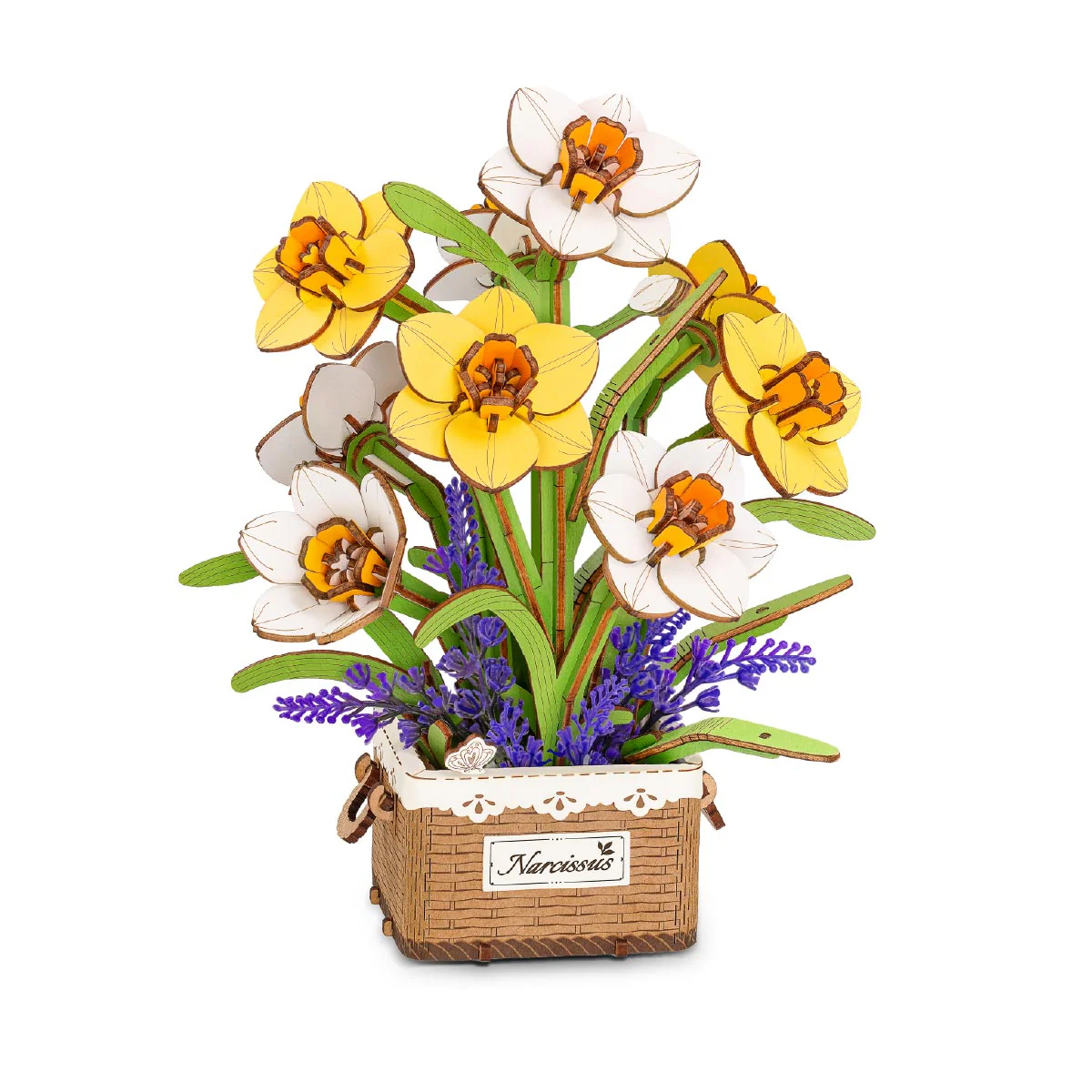 Rowood Narcissus DIY Flower Bouquet Wooden 3D Puzzle TF002 - Image 2