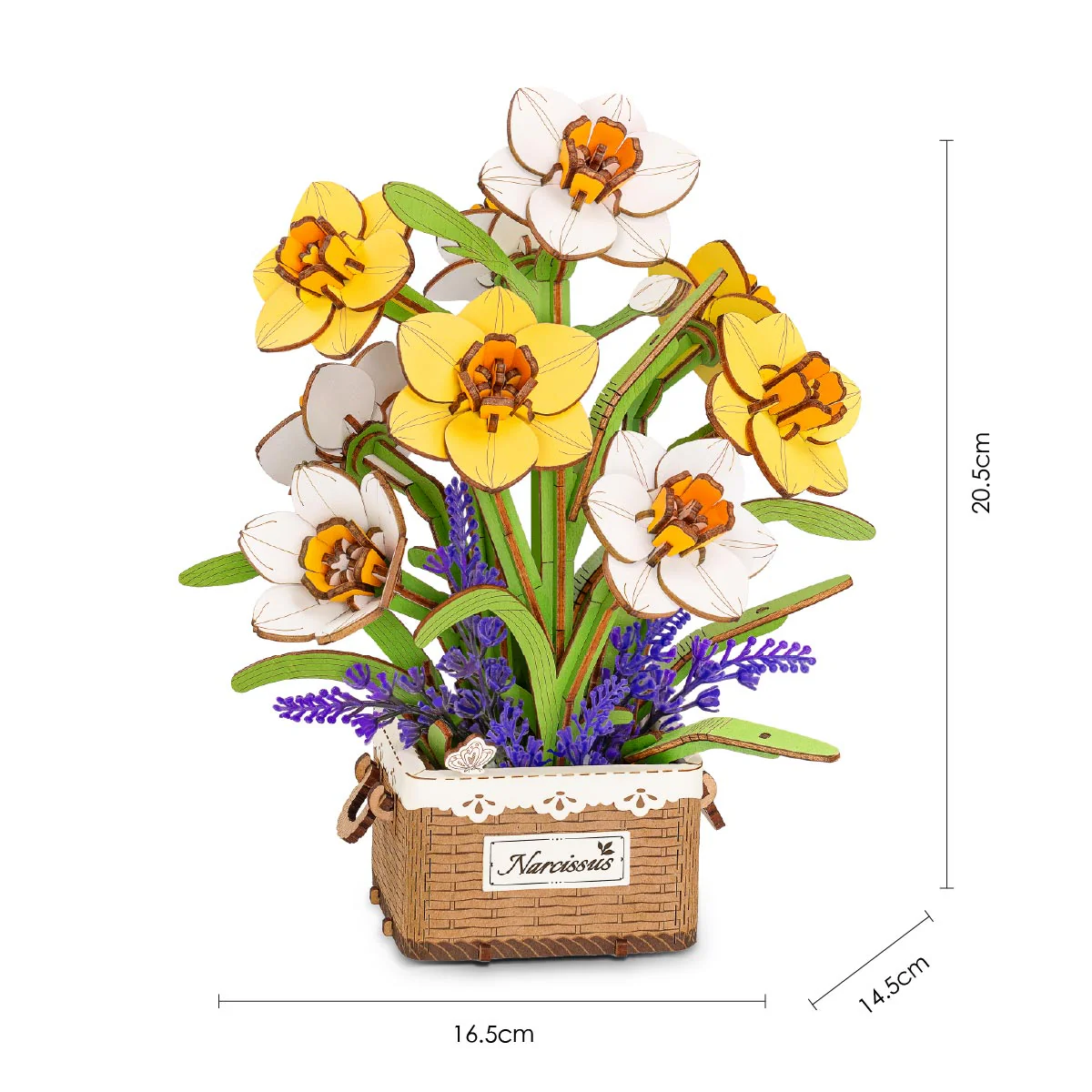 Rowood Narcissus DIY Flower Bouquet Wooden 3D Puzzle TF002 - Image 3