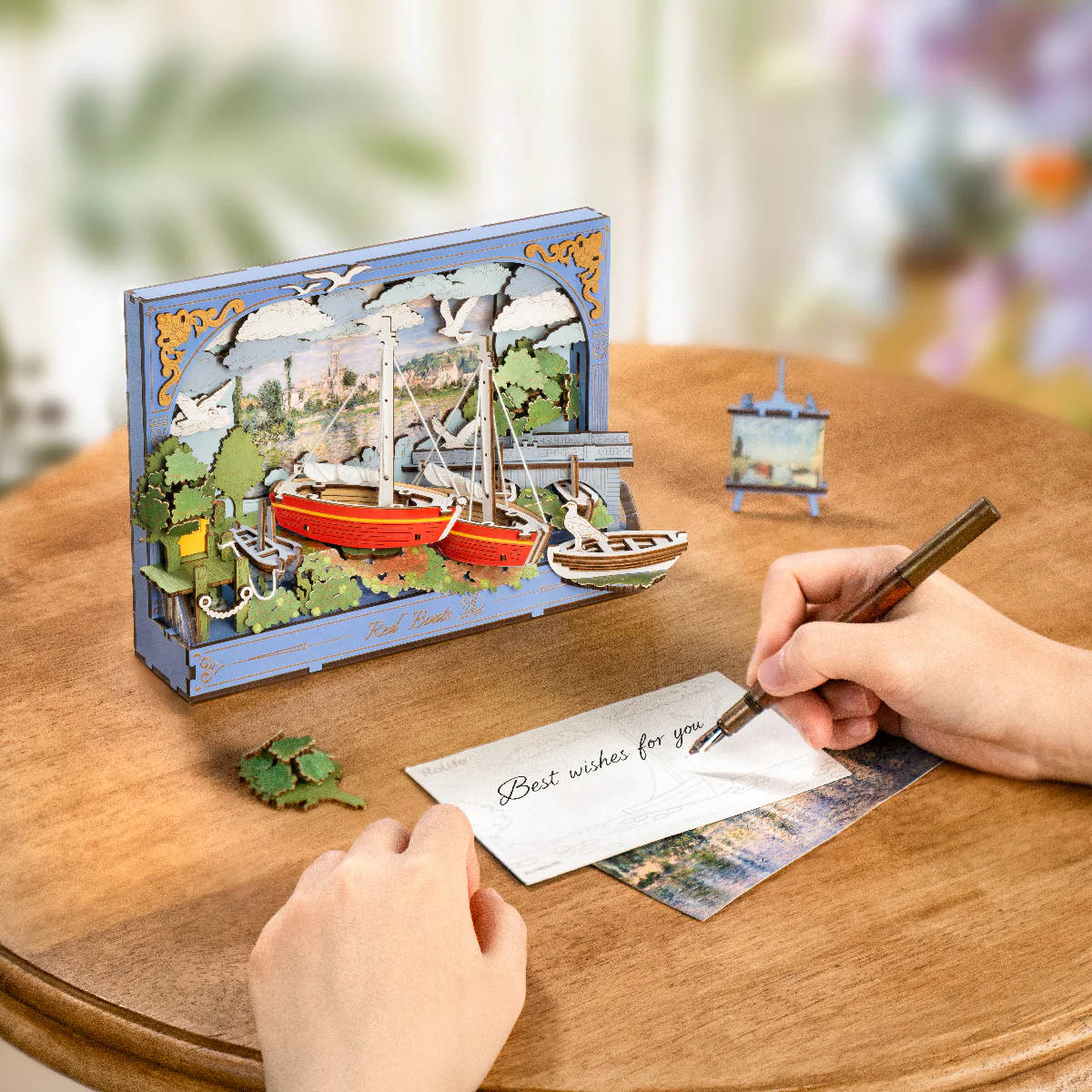 Rowood Red Boats Wall Art 3D Wooden Puzzle TH004 - Image 5